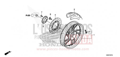 ROUE ARRIERE SH150G de 2016